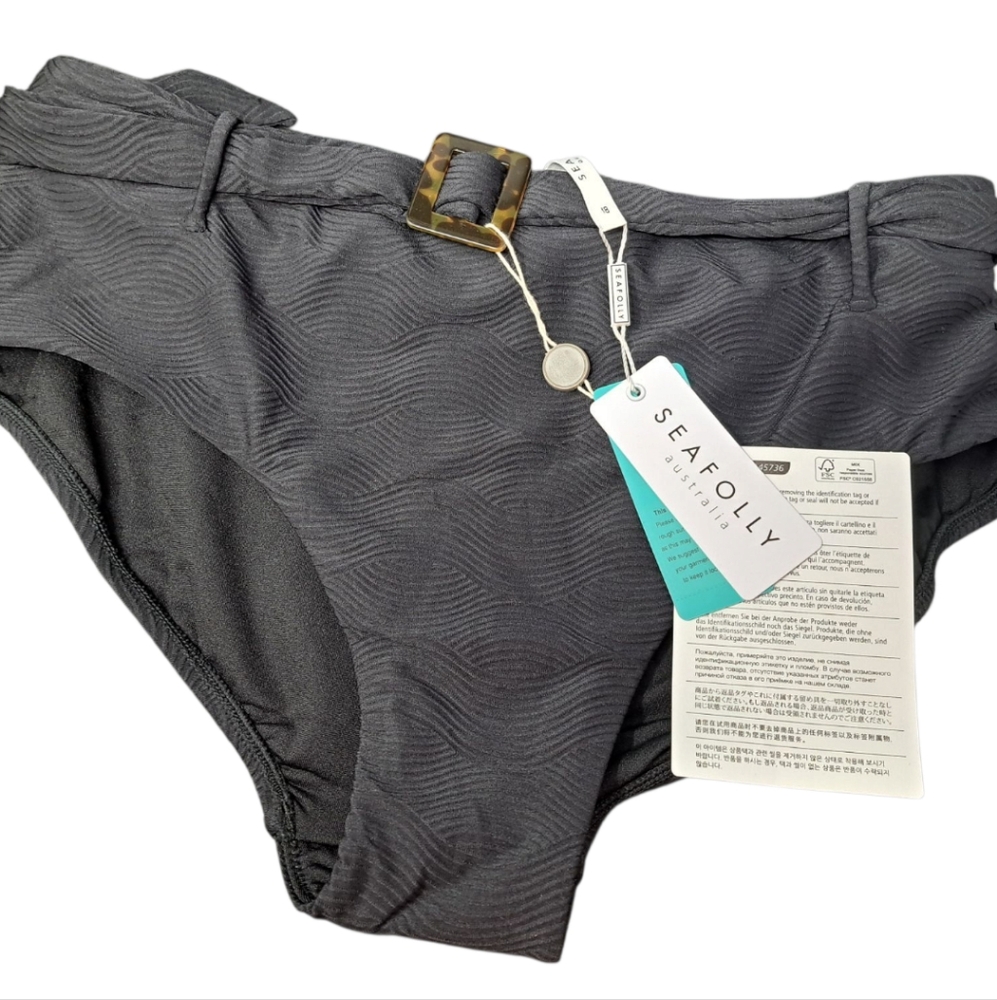 Seafolly Capri Sea Retro Swim Bottom - Size U.S 14 NWT